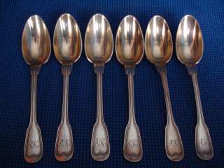 initials ak spoon measure 5 3 4 inches the spoons are marked ruolz 75 