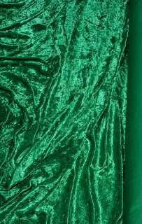 STRETCH VELOUR FABRIC KELLY GREEN 58 WIDE BY THE YARD  