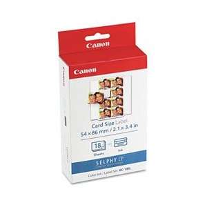 Canon 7740A001 Ink Cartridge/Label Set, 18 Sheets, 8 Labels/Sheet, 9 