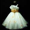 818 Gold Wedding Pageant Party Flower Girls Dress 4 5Y