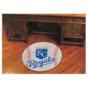 Kansas City Royals Baseball Shaped Rug 