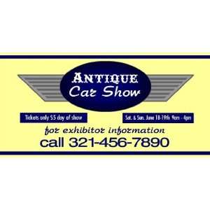 3x6 Vinyl Banner   Antique Car Show 