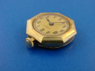   Antique Pocket Watch Gold Octagon Case Parts Repair RSWC USA  
