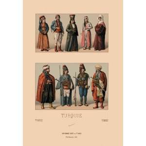 Variety of Turkish Costumes #1 24X36 Giclee Paper 