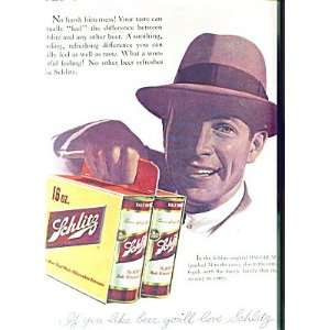  Your thirst can feel the difference  1955 Schlitz 