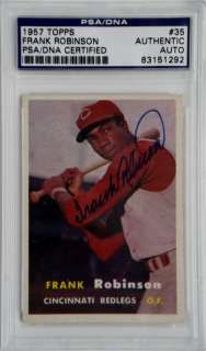 1957 Topps FRANK ROBINSON Signed Auto RC Nice PSA/DNA  