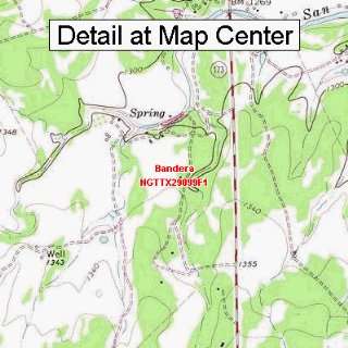  USGS Topographic Quadrangle Map   Bandera, Texas (Folded 