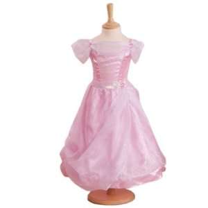Girls pink fancy dress outfit   floral glitter bodice and organza 