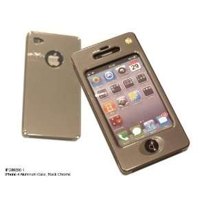  Aluminum iPhone 4 Case   Black Chrome Cell Phones & Accessories