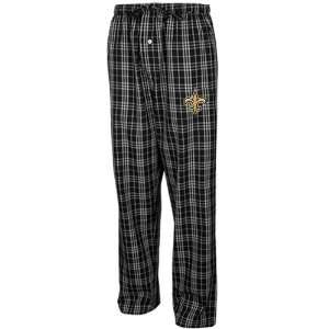  Reebok New Orleans Saints Black Plaid Event Pajama Pants 