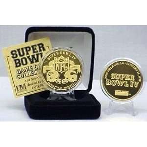   City Chiefs 24kt Gold Super Bowl IV Flip Coin