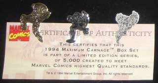   Carnage + Venom + Spiderman Boxed Set 1/5000 1994 021481610038  