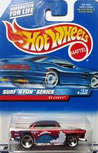 1999 Hot Wheels ~Surf N Fun~ 55 Chevy 3/4 (No 55 On Base)  