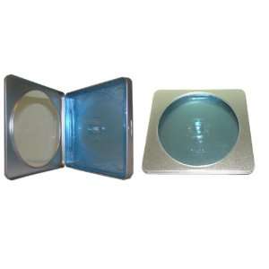 TIN CD JEWEL CASE WITH PRINTABLE CD R, WITH CLEAR WINDOW, SQUARE, 25 