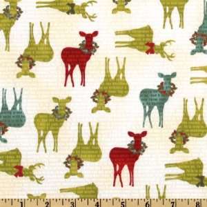  44 Wide Moda Jovial Fur Nordic Deer Ivory Fabric By The 
