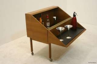 Danish 1970s Folding Teak Drinks Bar / Cabinet   Very Retro  