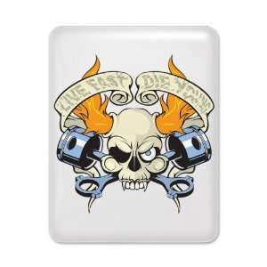  iPad Case White Live Fast Die Young Skull 