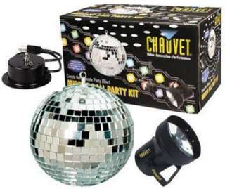 CHAUVET MBK 2 12 Mirror Disco Ball Party Kit + Pinspot 781462333317 