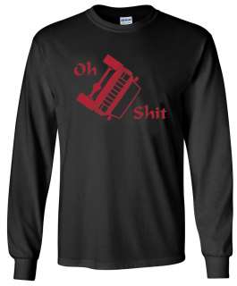 Jeep XJ Cherokee OH S**T Rollover Design Long Sleeve Black Shirt Size 