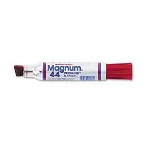  Sharpie Magnum Permanent Marker, Aluminum Barrel, Red Ink 