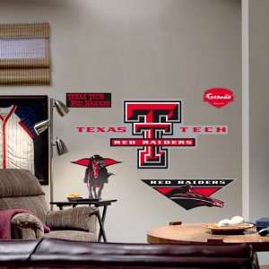  Texas Tech Fathead Wall Graphic Red Raiders Logo   NCAA 