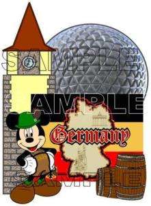 Disney World Epcot Germany Scrapbook Paper Piece  