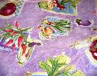 PINK CABBAGE ROSES Lilacs Textured BARKCLOTH Vintage FABRIC Curtain 