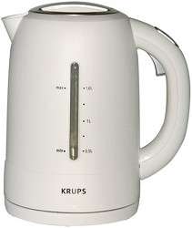 Krups FLF2 J1   Electric Kettle, White and Stainless Steel 
