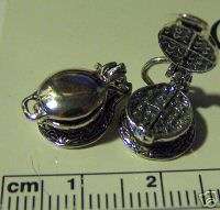 Sterling Silver Movable Realistic Waffle Maker Charm  