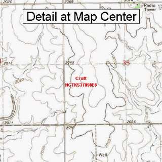  USGS Topographic Quadrangle Map   Croft, Kansas (Folded 