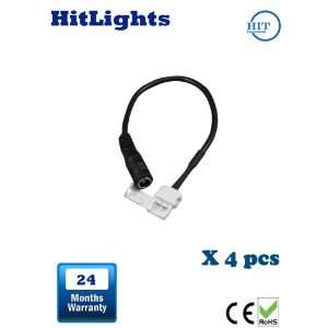 HitLights LED PCB DC plug Connector, 3528 LED Strip to DC Transformer 