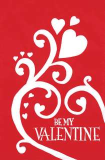     Large Flag   Be My Valentine applique for Valentines Day   Spring