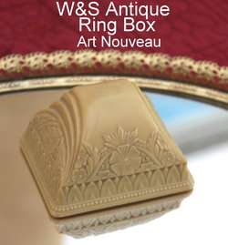   Nouveau Celluloid RING BOX Fabulous Jewelry Lovely Trinket Box  