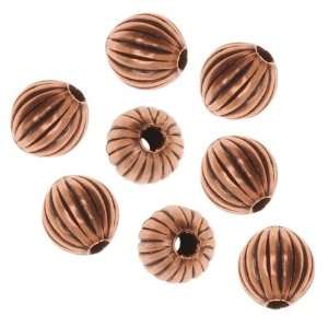   Copper Fluted Round Metal Beads 4mm (50) Arts, Crafts & Sewing