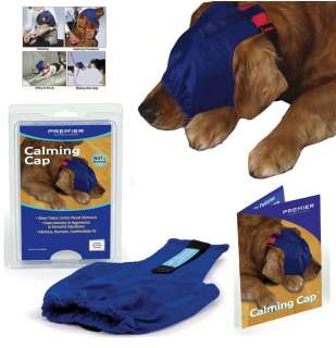 CALMING CAP Dog Anxiety Stress Relief Helps in Travel Vet Nail 