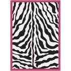 milliken black white zebra glam pink passion rug size 2