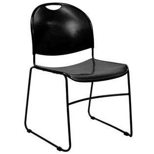   Plastic Stack Chair   Sled Frame   Black   20 pk. 