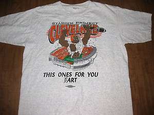   BROWNS large T shirt football anti Art Modell 1996 local union support