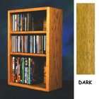 Wood Shed Solid Oak CD DVD/VHS Combo Wall Floor or Shelf Mount Cabinet 