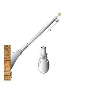  Outrigger Wall Mount Series 12ft Flagpole ECOM 