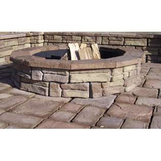 Random Stone Fire Pit   Brown  Natural Concrete Products Outdoor 