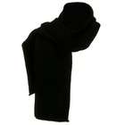 e4Hats Cotton Acrylic Rib Scarf   Black