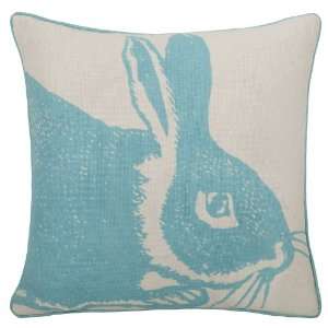  Thomaspaul   Aqua Bunny Linen Pillow