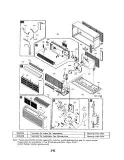 LG Packaged a/c / heat pump Exploded view Parts  Model LP155CED1 