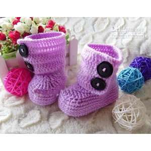  classic crochet baby booties first walker shoes wool yarn 