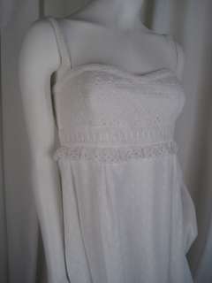 1580 Andrew GN Dress Crochet White 40 10 M #000507  