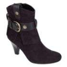 Attention Womens Rodeo Fold Over Buckle Boot   Black
