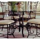 Hillsdale Dining Table with Glass Top in Black Gold Finish