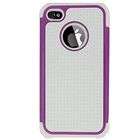 Apple iPhone 4S Dual Shield Hybrid Case (Purple/White)
