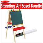   and Doug 1282 Deluxe Wooden Standing Art Easel With Easel Paper Kit